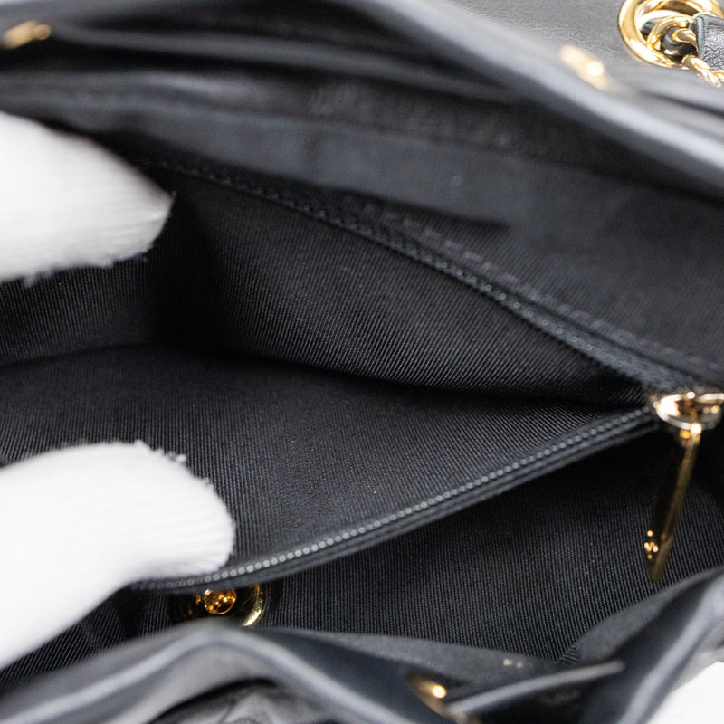 Chanel Black Lambskin Leather Urban Spirit Backpack