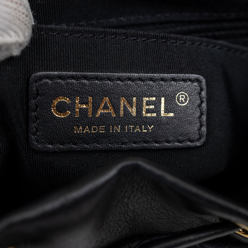 Chanel Black Lambskin Leather Urban Spirit Backpack