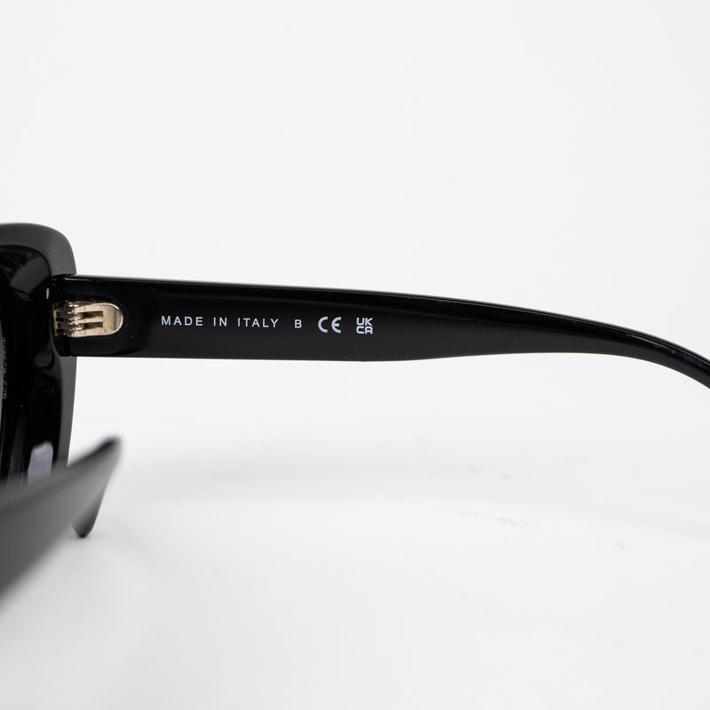 Chanel Black Acetate Cat Eye Pearl Sunglasses