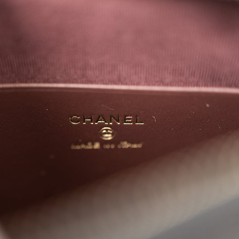 Chanel Black Quilted Caviar Leather Phone Crossbody Bag