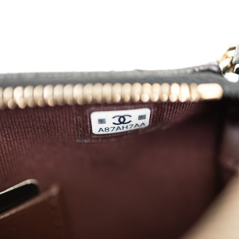 Chanel Black Quilted Caviar Leather Phone Crossbody Bag