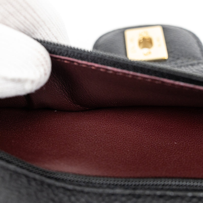 Chanel Black Caviar Leather Classic Double Flap Bag Jumbo GHW