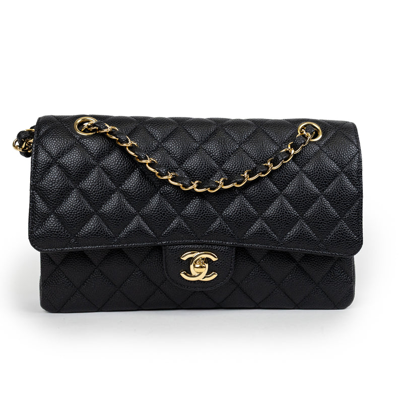 Chanel Black Caviar Leather Classic Double Flap Bag Jumbo GHW
