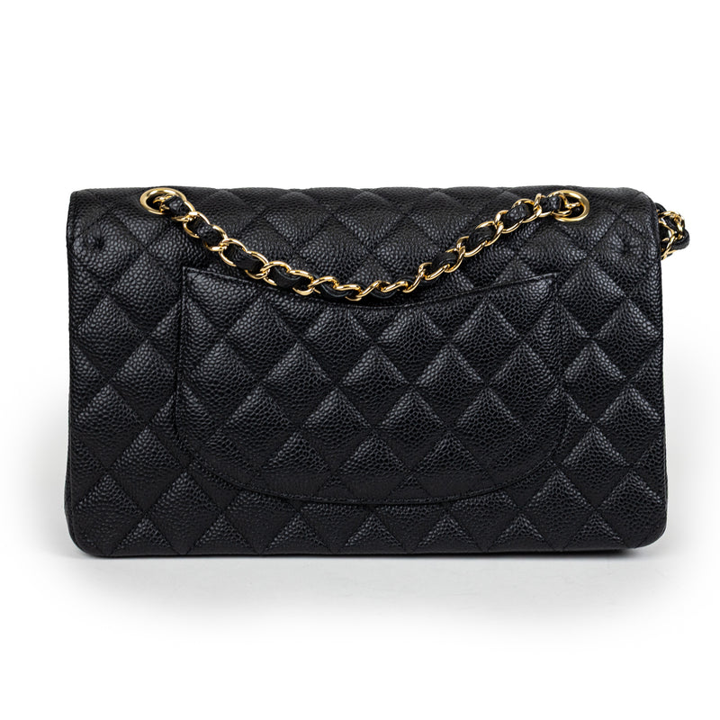 Chanel Black Caviar Leather Classic Double Flap Bag Jumbo GHW