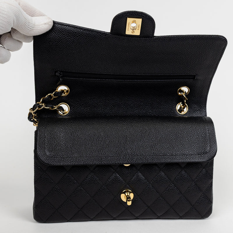 Chanel Black Caviar Leather Classic Double Flap Bag Jumbo GHW