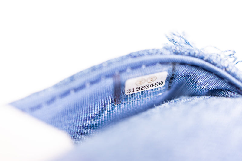 Chanel Blue Denim Quilted Mood Belt Bag