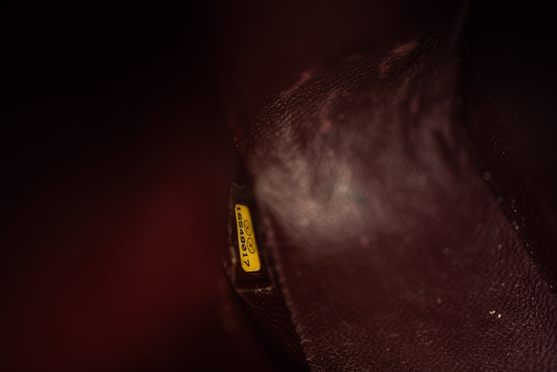 Chanel Black Caviar Leather Quitled Classic Double Flap Medium Handbag SHW