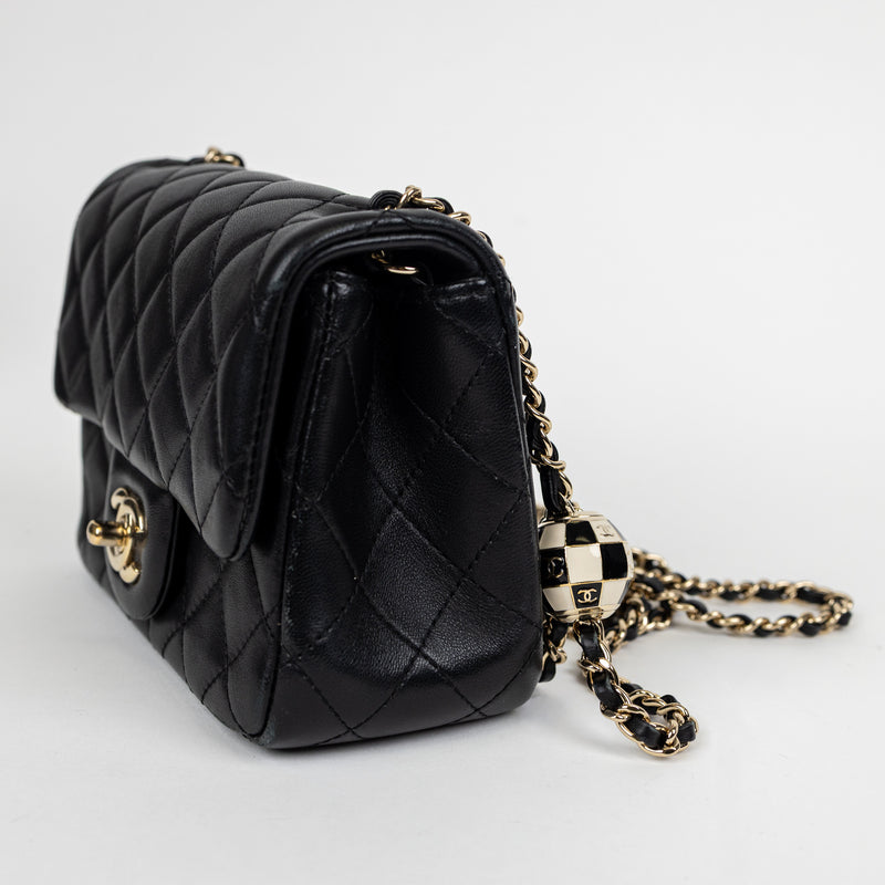 Chanel Black Lambskin Leather FIFA Coco Crush Bag GHW LTD