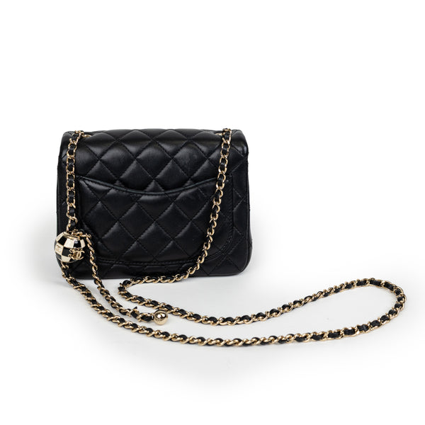 Chanel Black Lambskin Leather FIFA Coco Crush Bag GHW LTD