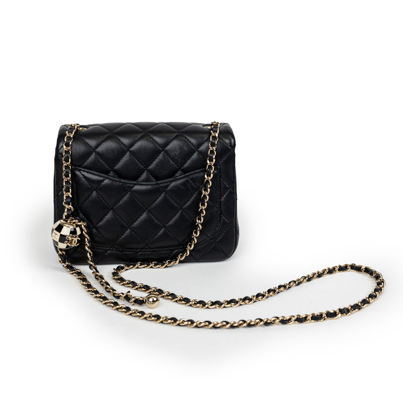 Chanel Black Lambskin Leather FIFA Coco Crush Bag GHW LTD