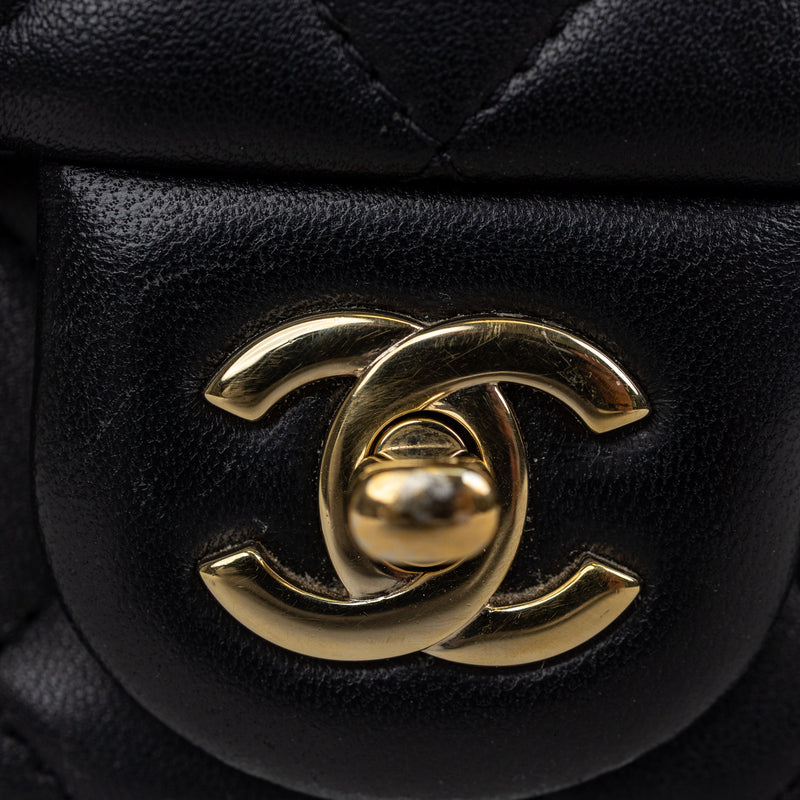 Chanel Black Lambskin Leather FIFA Coco Crush Bag GHW LTD