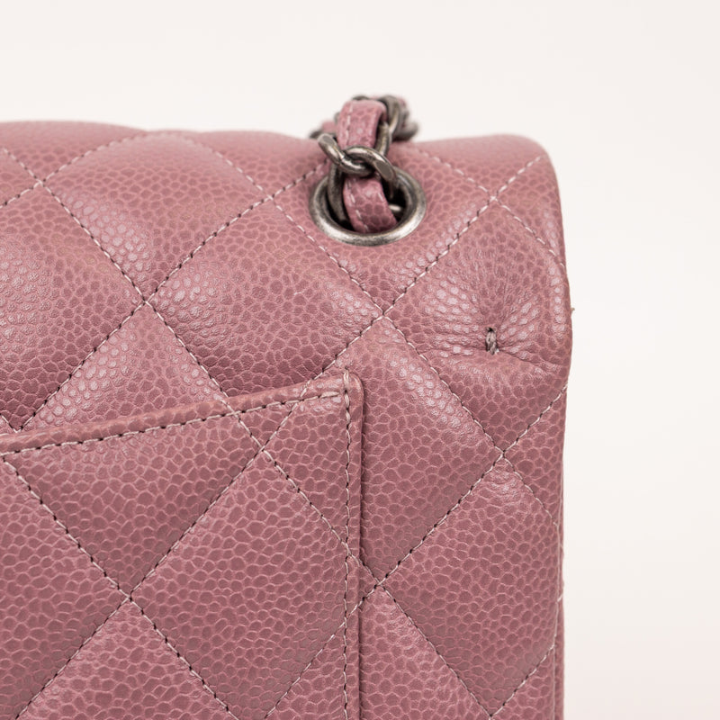 Chanel Jumbo Caviar Purple Double Flap Bag