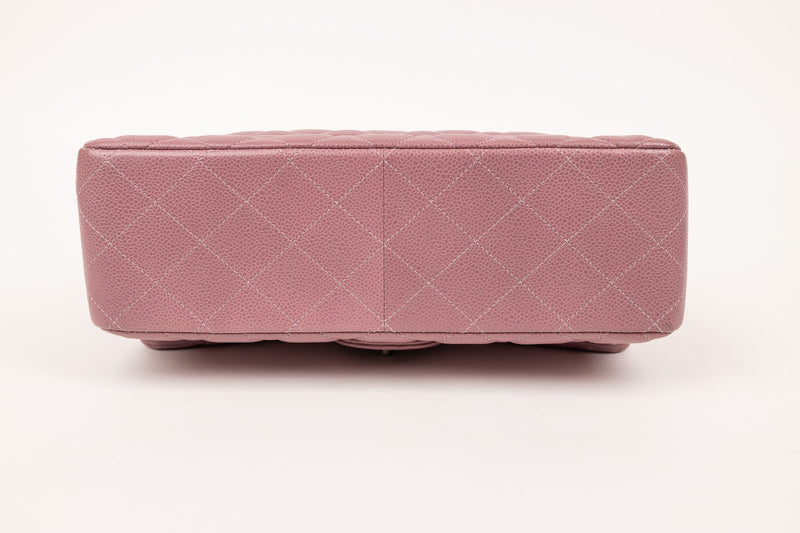 Chanel Jumbo Caviar Purple Double Flap Bag