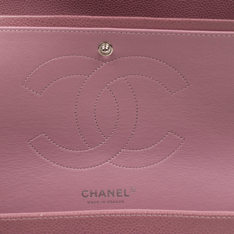 Chanel Jumbo Caviar Purple Double Flap Bag