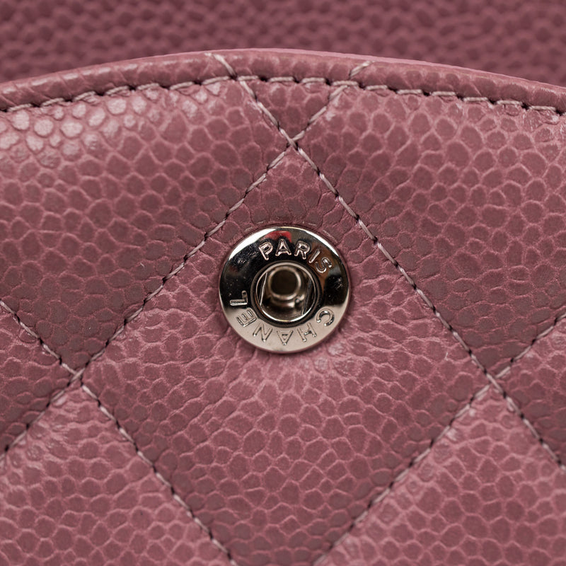 Chanel Jumbo Caviar Purple Double Flap Bag
