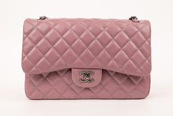 Chanel Jumbo Caviar Purple Double Flap Bag