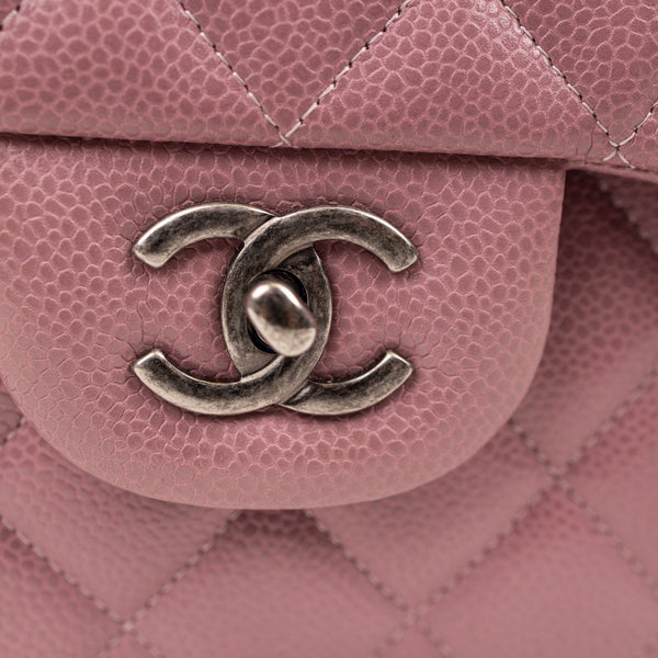 Chanel Jumbo Caviar Purple Double Flap Bag
