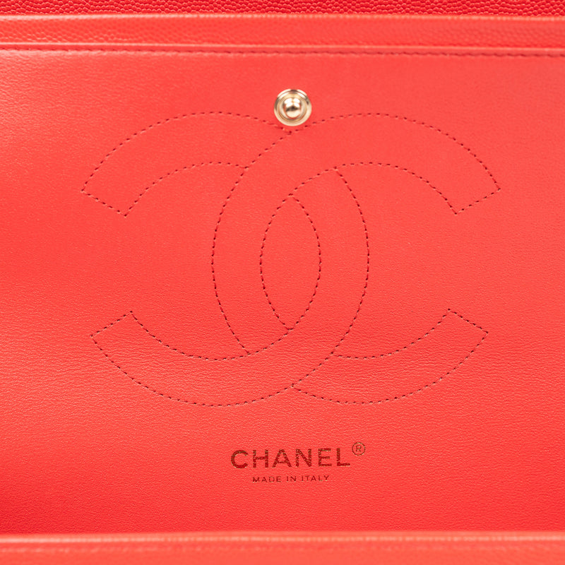 Chanel Jumbo Caviar Red Double Flap Bag