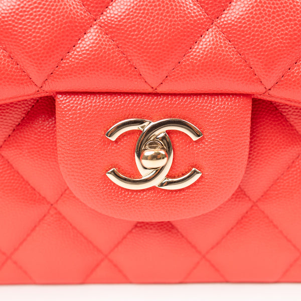 Chanel Jumbo Caviar Red Double Flap Bag