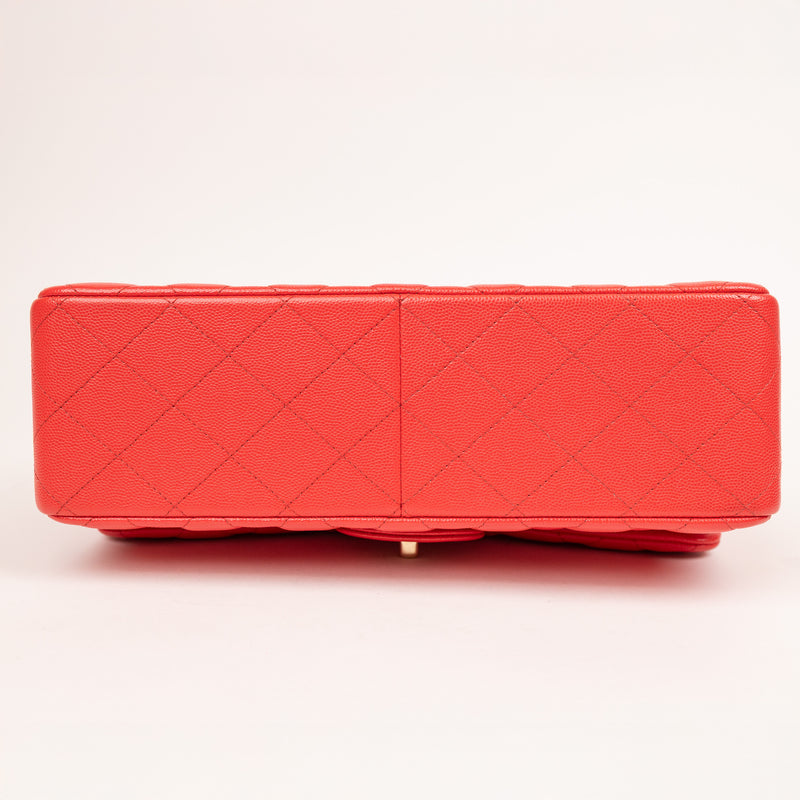 Chanel Jumbo Caviar Red Double Flap Bag