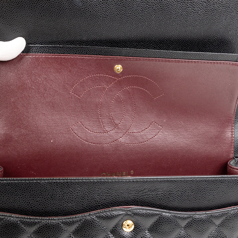 Chanel Black Caviar Leather Classic Double Flap Bag GHW