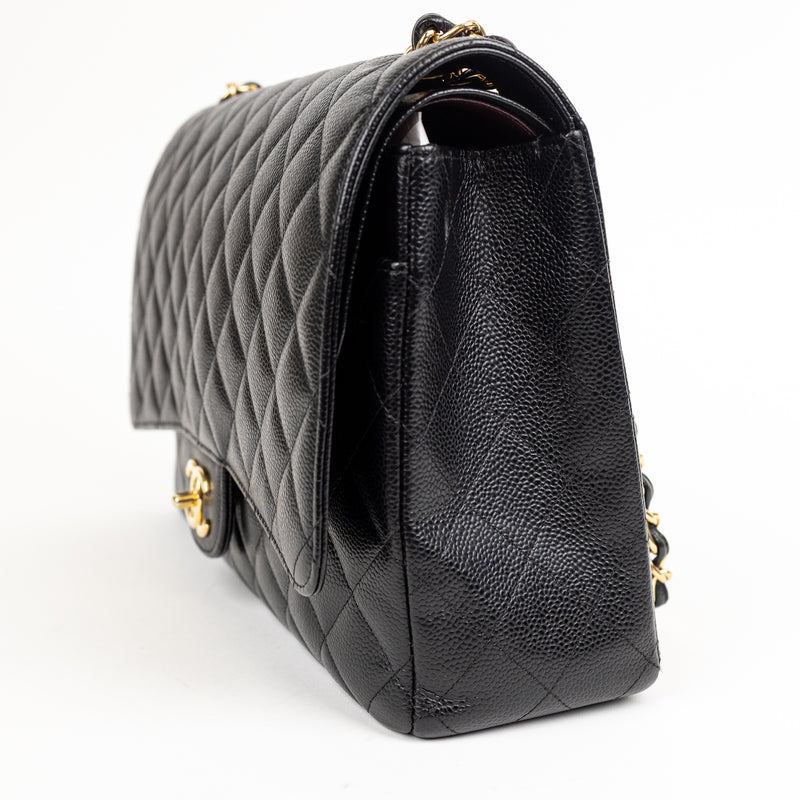 Chanel Black Caviar Leather Classic Double Flap Bag GHW