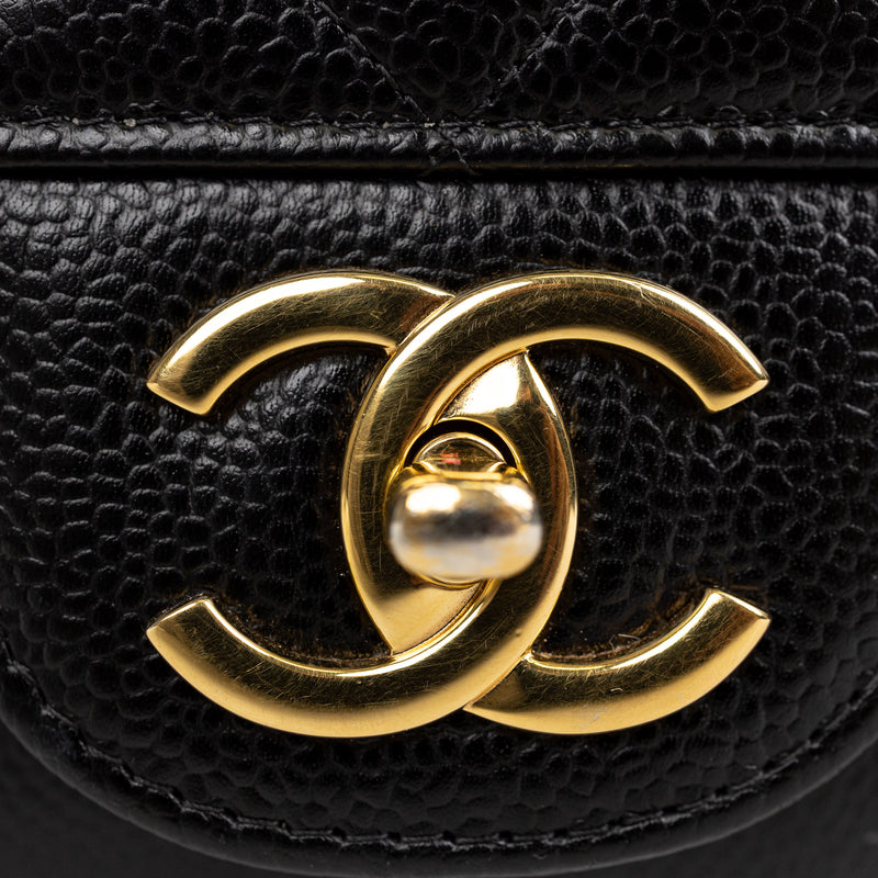 Chanel Black Caviar Leather Classic Double Flap Bag GHW