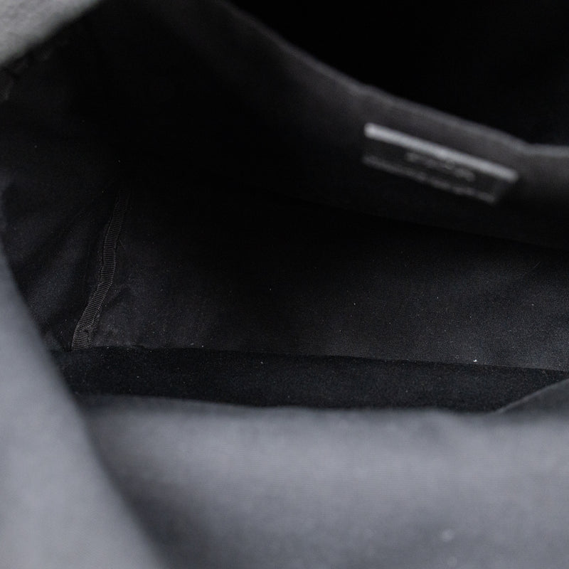 Christian Dior Black Rider Backpack Trotter Print Logo and Leather Trim