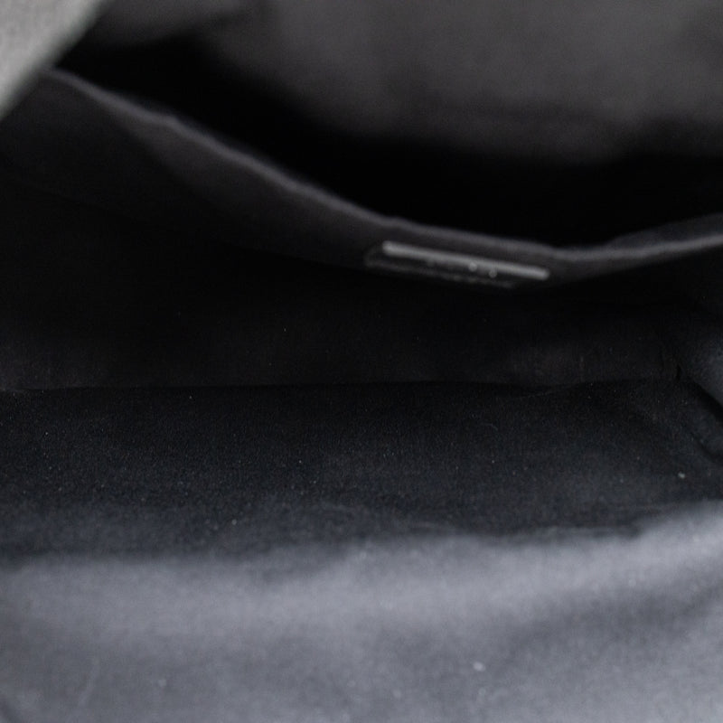 Christian Dior Black Rider Backpack Trotter Print Logo and Leather Trim