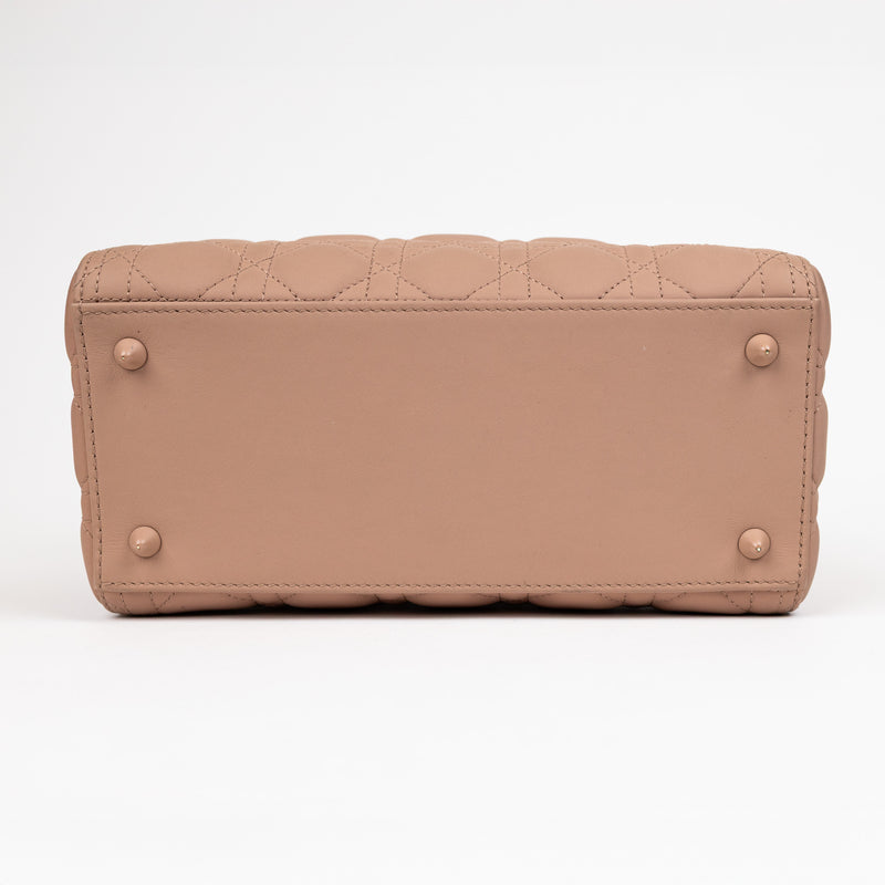 Christian Dior Taupe Matte Leather Cannage ABCDior Lady Dior Bag