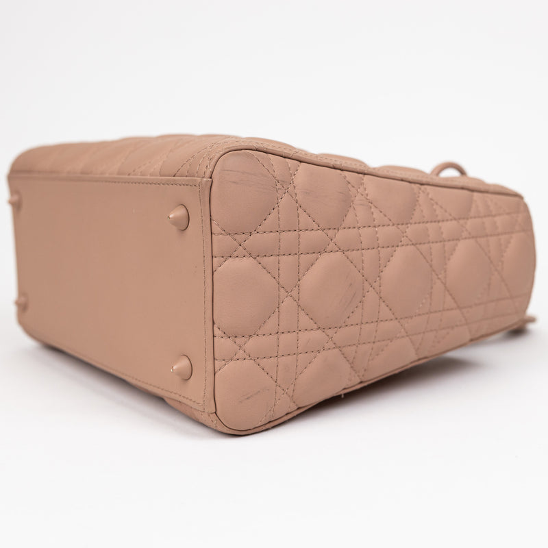 Christian Dior Taupe Matte Leather Cannage ABCDior Lady Dior Bag