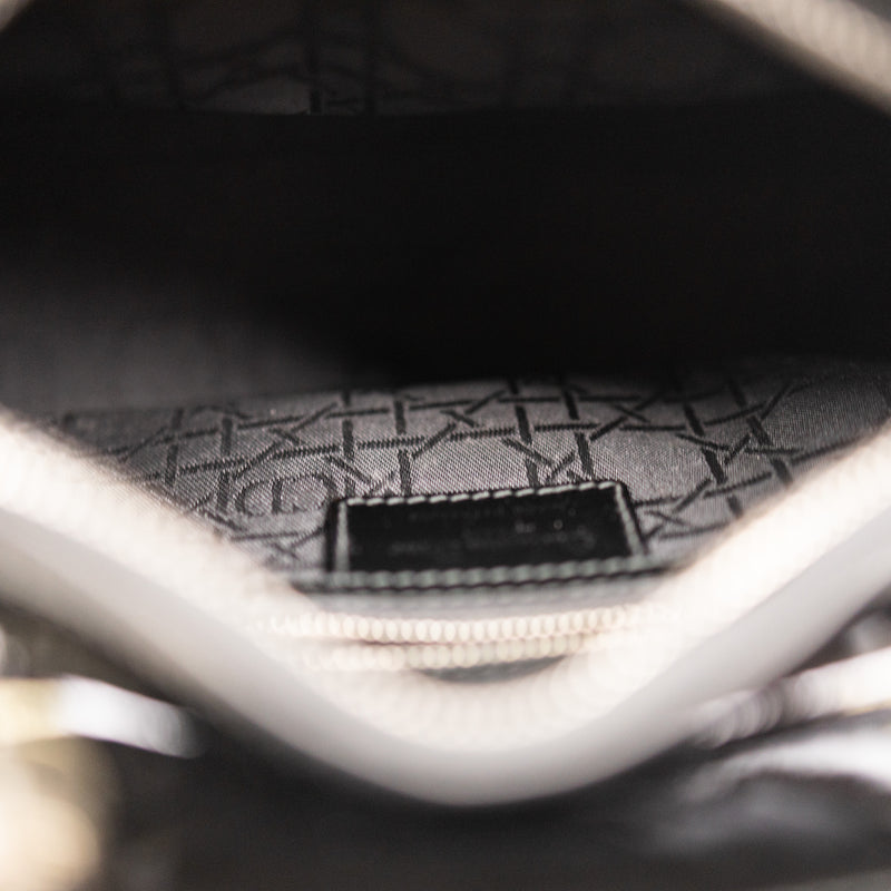 Christian Dior Black Patent Cannage Lady Dior SHW