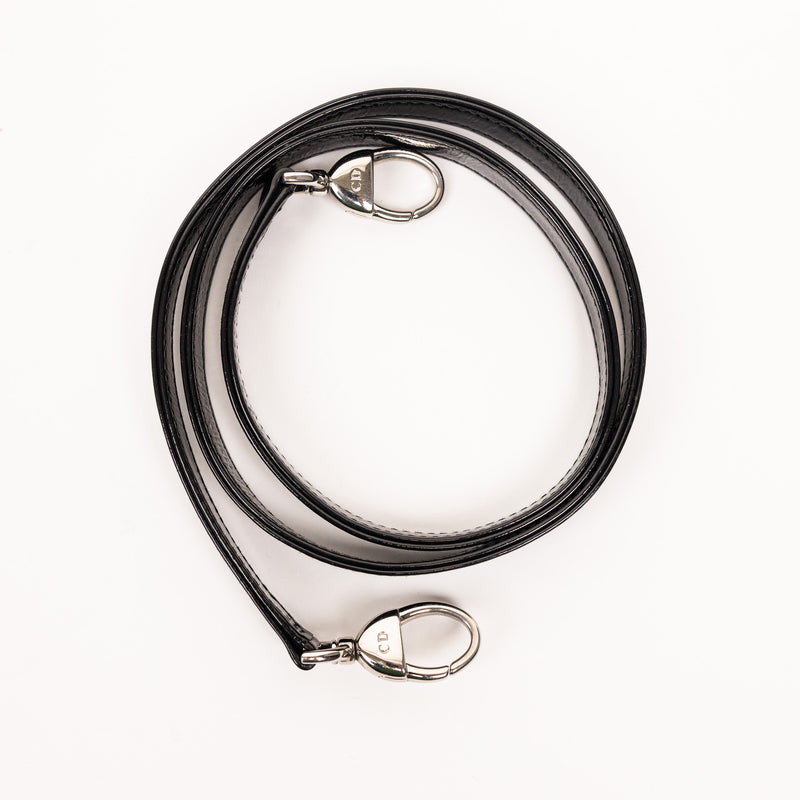 Christian Dior Black Patent Cannage Lady Dior SHW