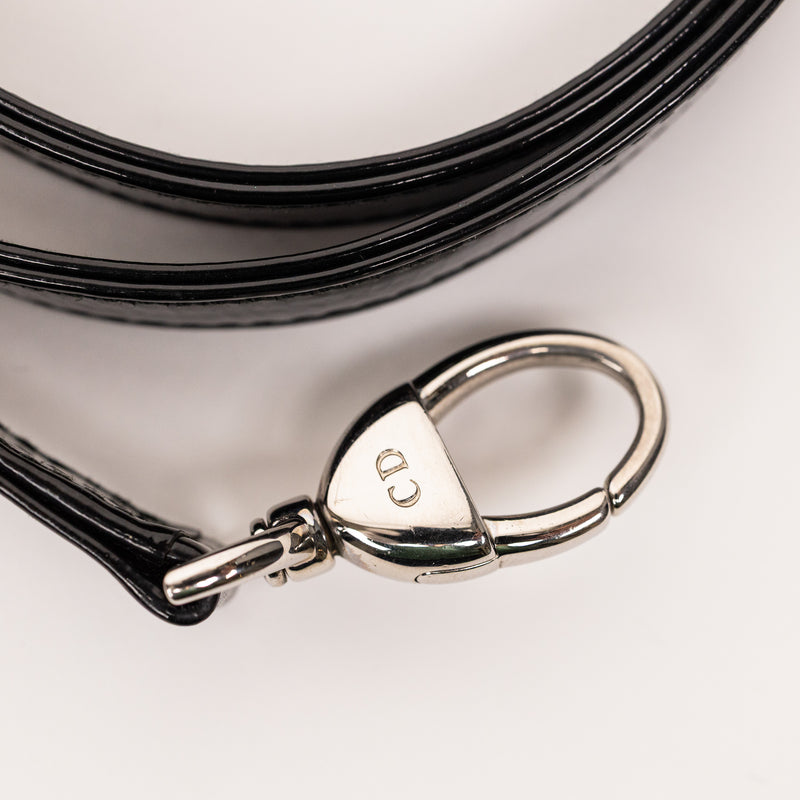 Christian Dior Black Patent Cannage Lady Dior SHW