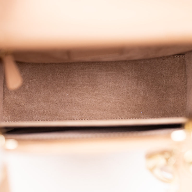 Christian Dior Pink Patent Leather Lady Dior Bag GHW