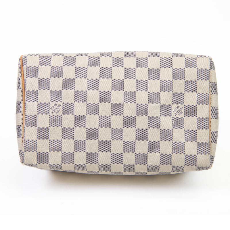 Louis Vuitton Blue and Cream Damier Azur Speedy 25