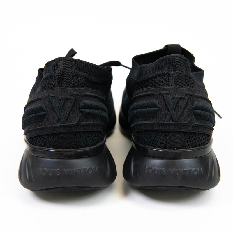 Louis Vuitton Black Damier Nylon and Nubuck Fastlane Sneakers Size 6.5