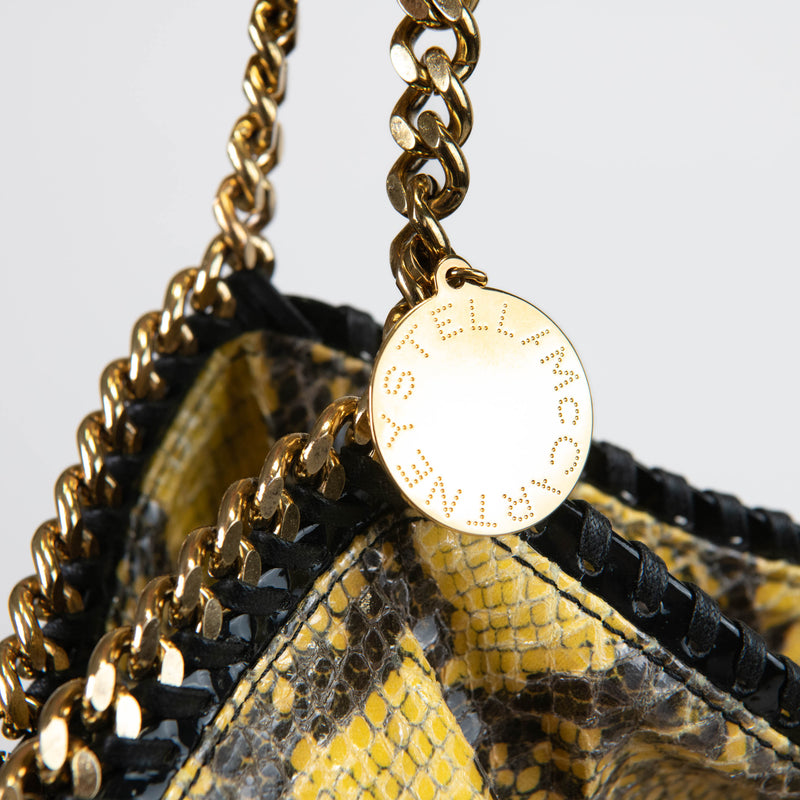 Stella McCartney Yellow Eco Python Falabella Fold Over Tote