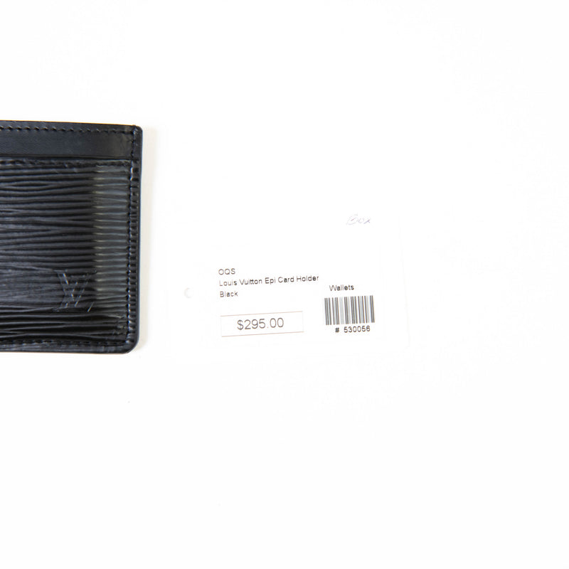 Louis Vuitton Black Epi  Leather Card Holder