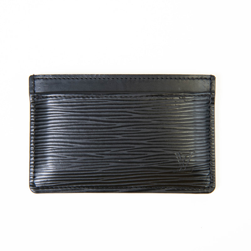 Louis Vuitton Black Epi  Leather Card Holder