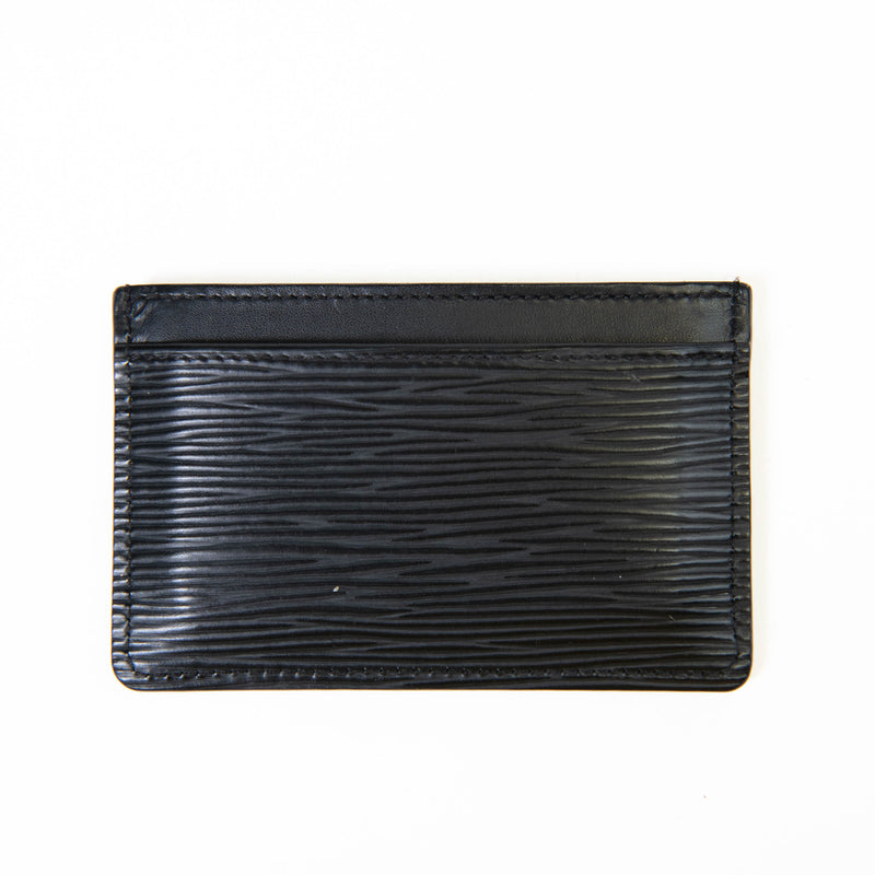 Louis Vuitton Black Epi  Leather Card Holder