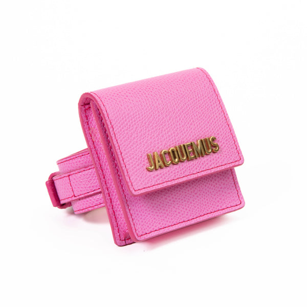 Jacquemus Pink Leather Le Sac Bracelet Wallet