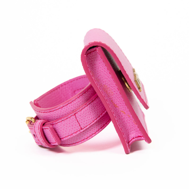 Jacquemus Pink Leather Le Sac Bracelet Wallet