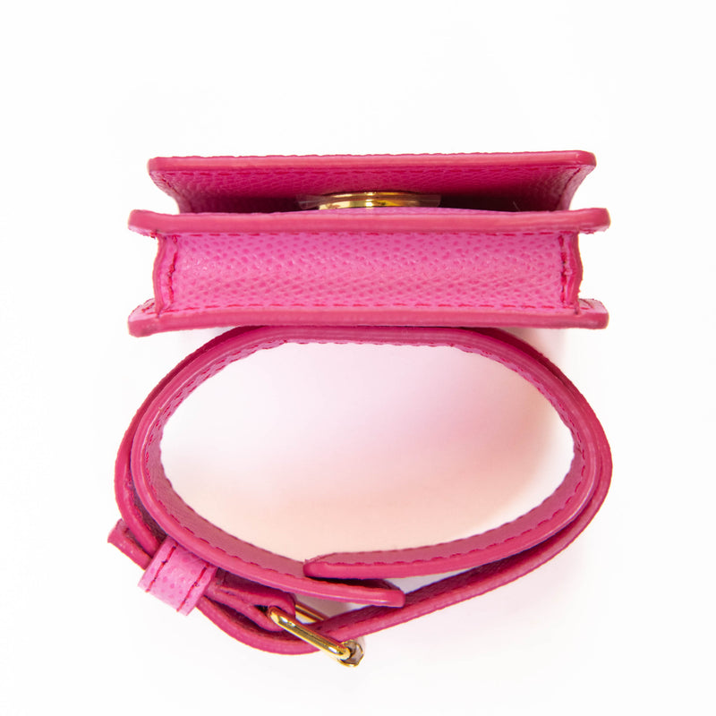 Jacquemus Pink Leather Le Sac Bracelet Wallet