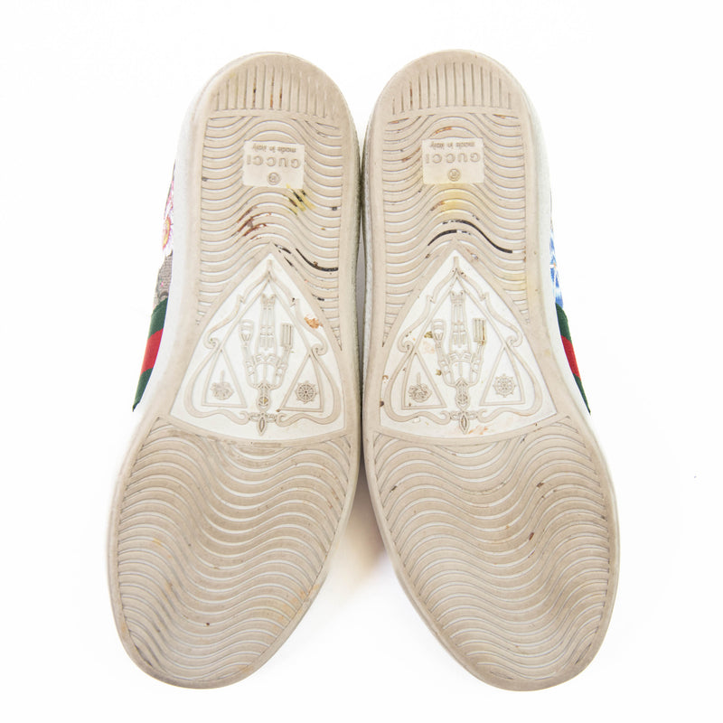 Gucci  GG Supreme Monogram Multicolor Flora Web Ace Sneakers 36