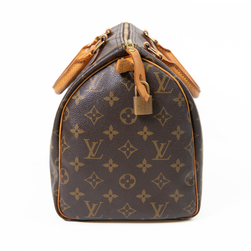 Louis Vuitton Brown Monogram Canvas and Leather Trim Speedy 35 Tote Bag