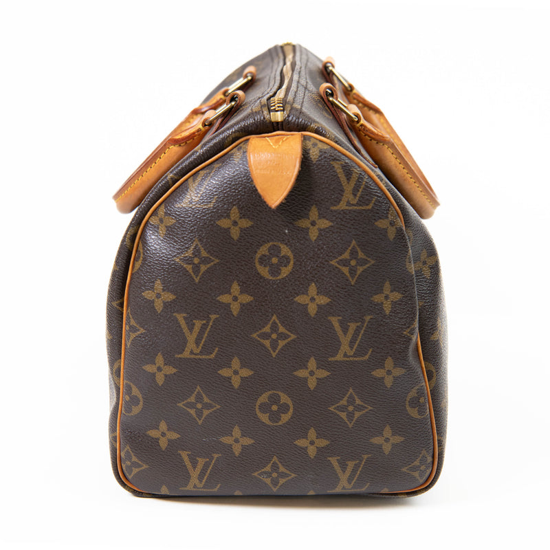 Louis Vuitton Brown Monogram Canvas and Leather Trim Speedy 35 Tote Bag