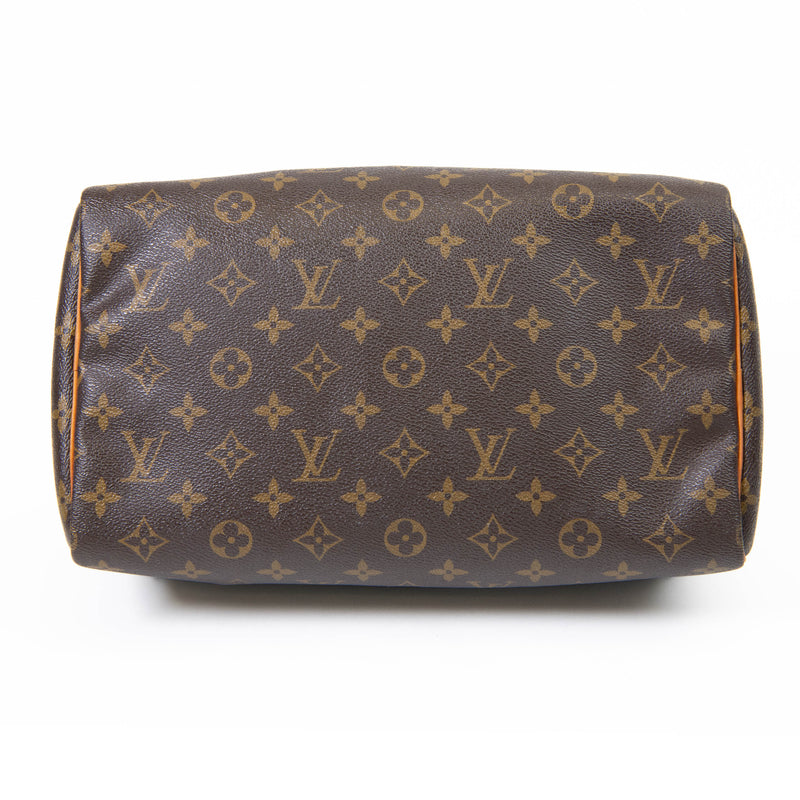 Louis Vuitton Brown Monogram Canvas and Leather Trim Speedy 35 Tote Bag