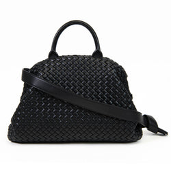 Bottega Veneta Black Nappa Intrecciato Medium Padded The Handle Tote