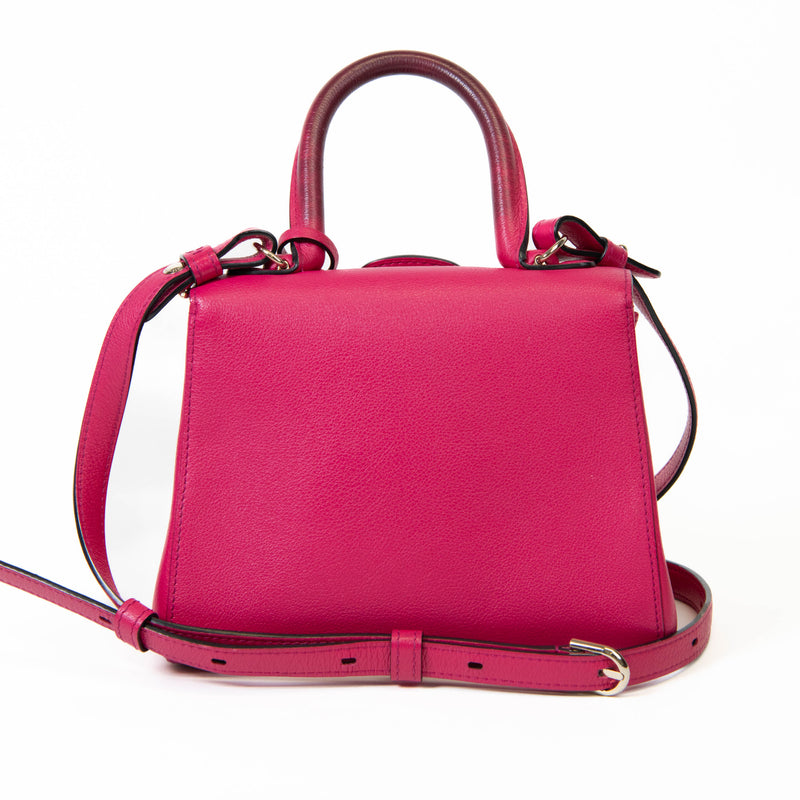 Delvaux Rose Indien Grained Calfskin Mini Brillant Satchel